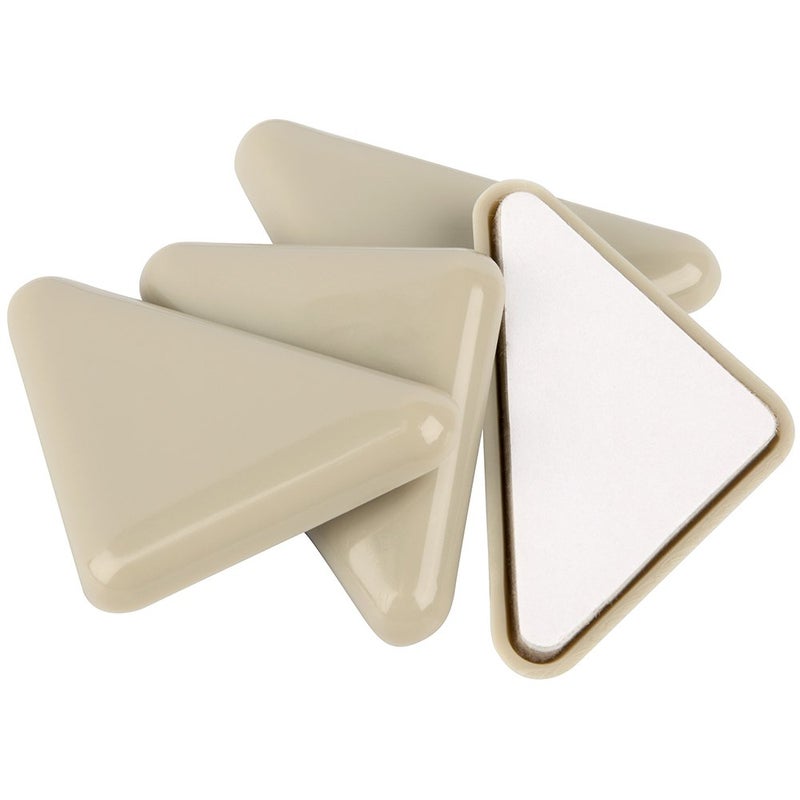 SUPER SLIDERS SuperSliders Self-Stick Furniture Sliders for Carpeted Surfaces (4 piece) - 2"" Tan - Triangle SuperSliders - Image 1
